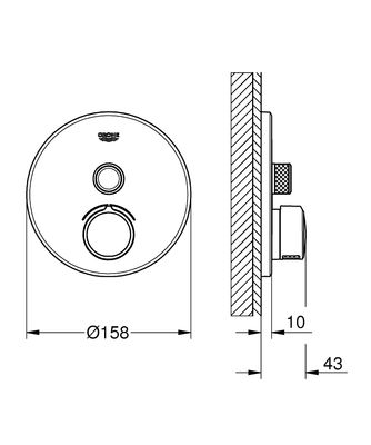 Grohe SmartControl Termostatik Ankastre Duş Bataryası - 29144000 - 2