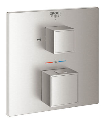 Grohe Grohtherm Cube Çift yönlü ankastre termostatik banyo bataryası - 24155DC0 - 1