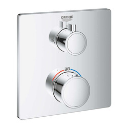 Grohe Grohtherm Safety 2 Yönlü Termostatik Ankastre Banyo Bataryası - 24079000 - 1