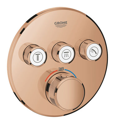 Grohe Grohtherm SmartControl Üç valfli akış kontrollü, ankastre termostatik duş bataryası - 29121DA0 - 1