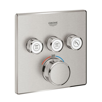 Grohe Grohtherm SmartControl Üç valfli akış kontrollü, ankastre termostatik duş bataryası - 29126DC0 - 1