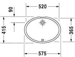 Duravit Katja Tezgah Altı Lavabo - 0481570047 - 2