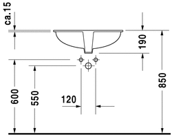 Duravit Katja Tezgah Altı Lavabo - 0481570047 - 3