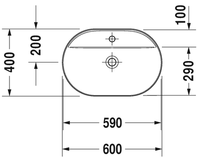 Duravit Luv DuraCeram Çanak Lavabo 60 cm Bej - 0380602100 - 2