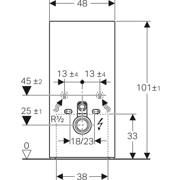 Geberit Monolith Rezervuar ,101 cm , Siyah Cam - 131.021.SJ.6 - 3