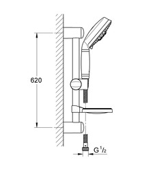 Grohe Rainshower Rustic Sürgülü Duş Seti 3 Akışlı - 27139000 - 2