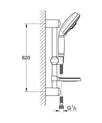 Grohe Rainshower Rustic Sürgülü Duş Seti 3 Akışlı - 27139000 - 2