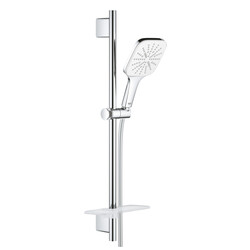 Grohe RainShower SmartActive 130 Cube 3 Akışlı Ay Beyazı Sürgülü Duş Seti - 26584LS0 - 1