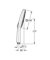 Grohe RainShower SmartActive 130 Cube El Duşu 3 Akışlı - 26582000 - 5