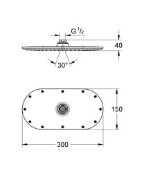 Grohe Rainshower Veris Tepe Duşu 1 Akışlı - 27470000 - 2