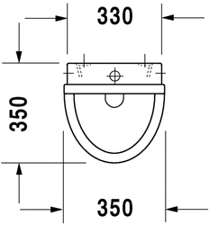 Duravit Starck 3 Görünür Su Girişli Pisuvar - 0822350000 - 2